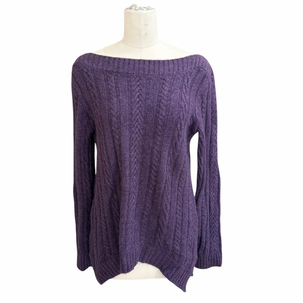 Black Goat Boatneck cashmere cable kit size large